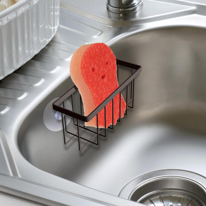 Sponge Holder for Kitchen Sink, Kitchen Sink Caddy -Mat Silver | Dish Soap Holder,Rustproof Kitchen Sink Organizer for Sponge, Brushes, Stoppers and Scrapers Storage Accessories