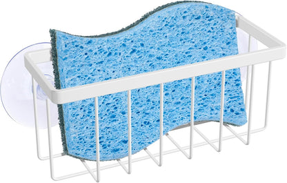 Sponge Holder for Kitchen Sink, Kitchen Sink Caddy -Mat Silver | Dish Soap Holder,Rustproof Kitchen Sink Organizer for Sponge, Brushes, Stoppers and Scrapers Storage Accessories
