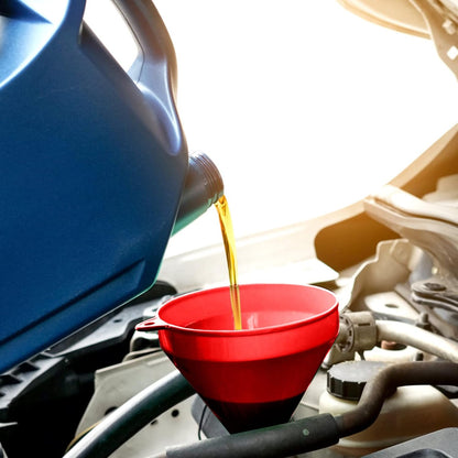 3 Pcs Automotive Funnels Set, Wide Mouth Fuel Funnels,Oil Funnel Set | Plastic Long Neck Oil Funnel,Flexible Right Angle Funnel,with Detachable Spout and Filter forWater/Gasoline/Coolant/EngineOil