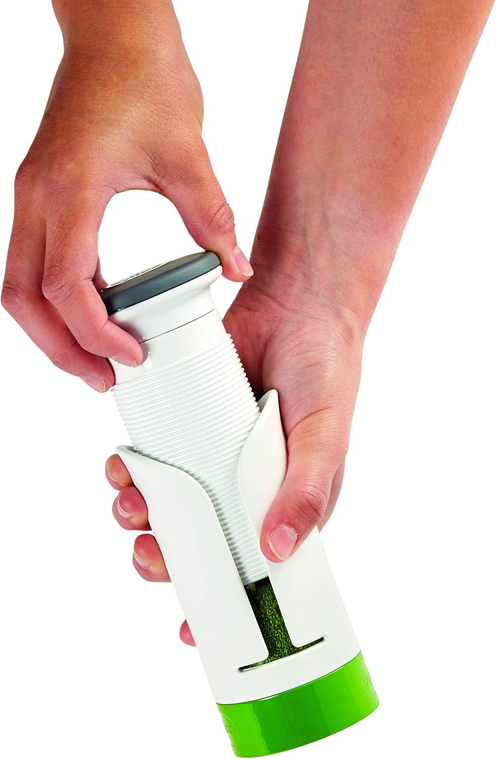 Spiralizer - Vegetable Spiralizer & Slicer - Kitchen Tool & Gadget for Cooking - Manual Vegetable Slicer - Dishwasher Safe - White/Green