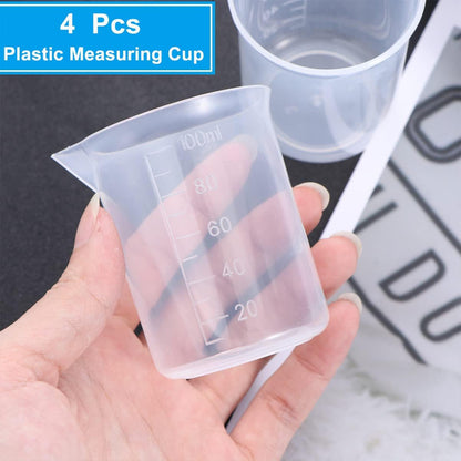 30ml Plastic Liquid Measuring Cups - Mini Clear Kitchen Medicine Cups Transparent Labs Graduated Beakers Baking Cooking Home Lab Measure Tool (10 Packs,1oz,Transparent)