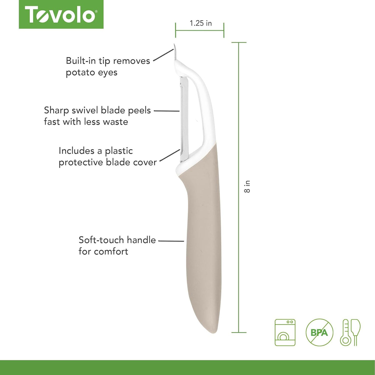 Vegetable Peeler with Ultra Sharp Stainless Steel Swivel Blade Non Slip Handle, Multi Functional Dishwasher Safe Kitchen Wide Ribbon Potato Peeler for Fruit Veggies Carrots Apples, Oatmeal
