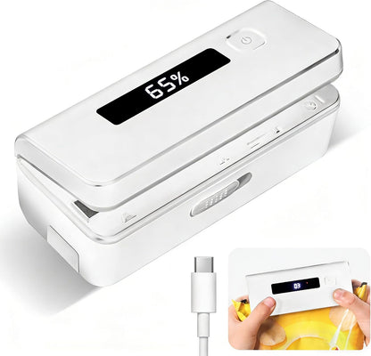 Mini Bag Sealer, 4.7" Potato Chip Bags Heat Sealer with LED Power Display & 9 Adjustable Gears, Capper Bag Reseal & Cutter, Rechargeable Sealing Machine Impulse For Snack Plastic Bag Mylar Cereal Bags