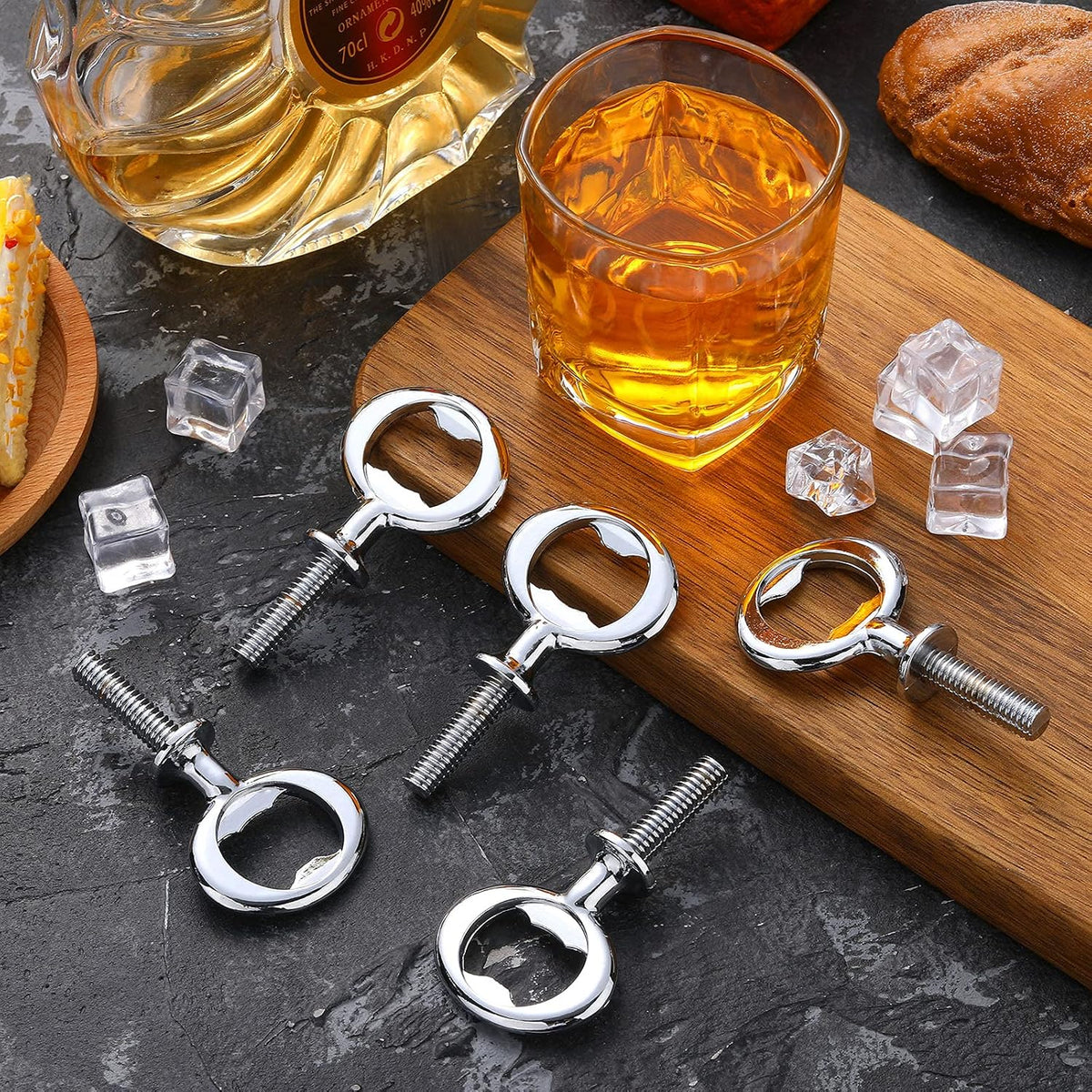 30 Pcs Metal Bottle Opener Insert Blank Bulk Kits DIY Parts, Silver