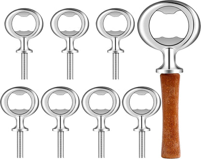 30 Pcs Metal Bottle Opener Insert Blank Bulk Kits DIY Parts, Silver
