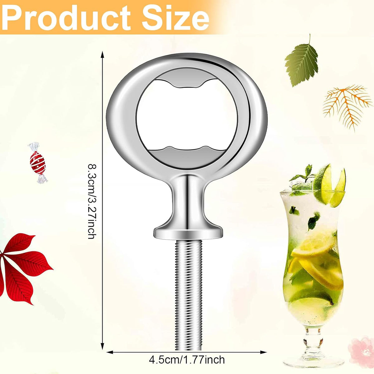 30 Pcs Metal Bottle Opener Insert Blank Bulk Kits DIY Parts, Silver
