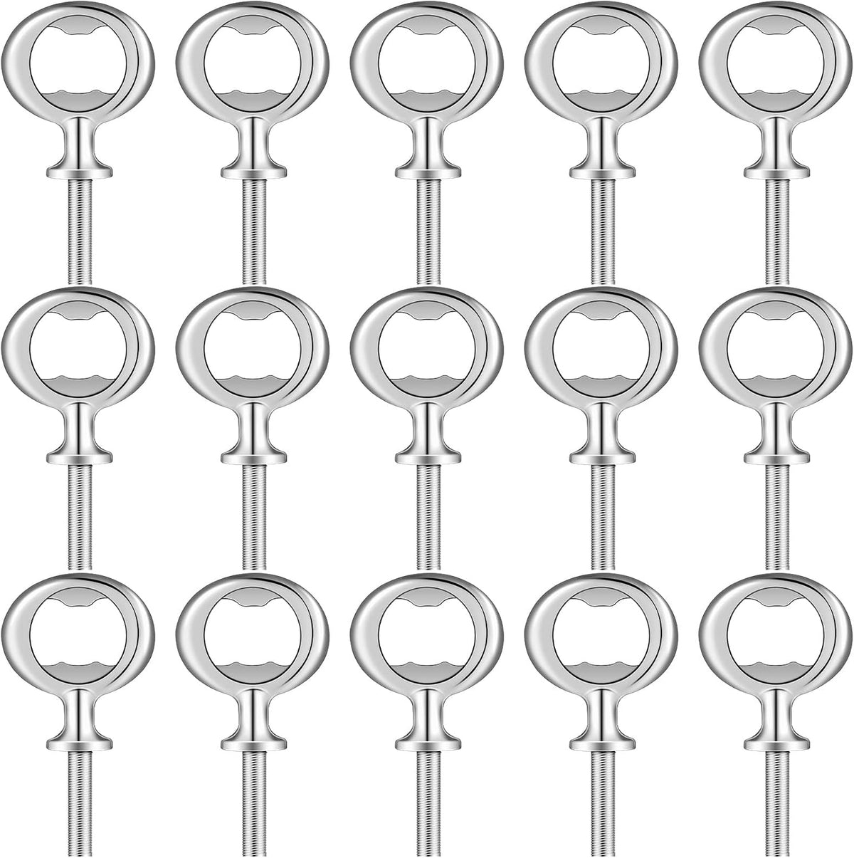 30 Pcs Metal Bottle Opener Insert Blank Bulk Kits DIY Parts, Silver