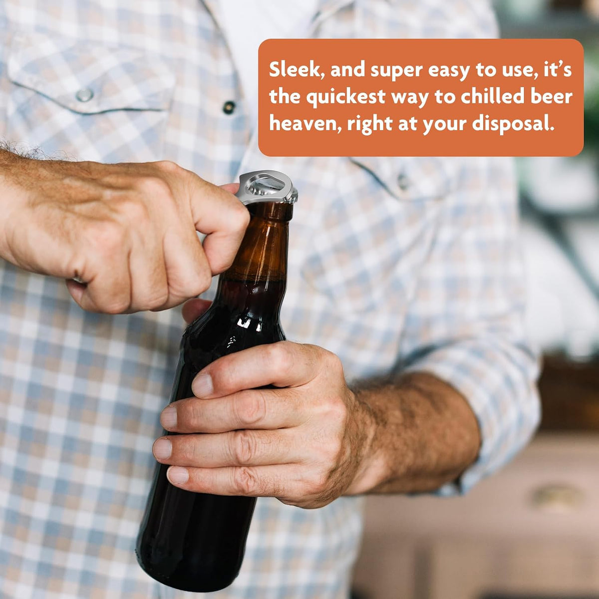 Heavy-Duty Beer Bottle Opener for Home and Bar Bartender