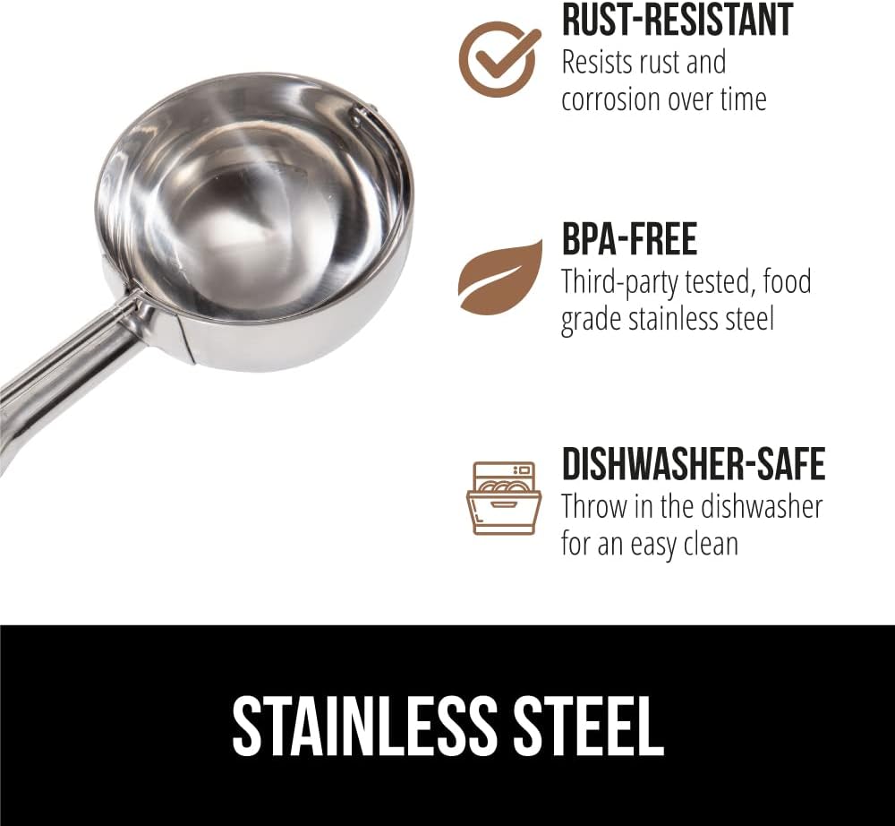 304 Stainless Steel Cookie Scoop, 1 TBSP Scooper, Black