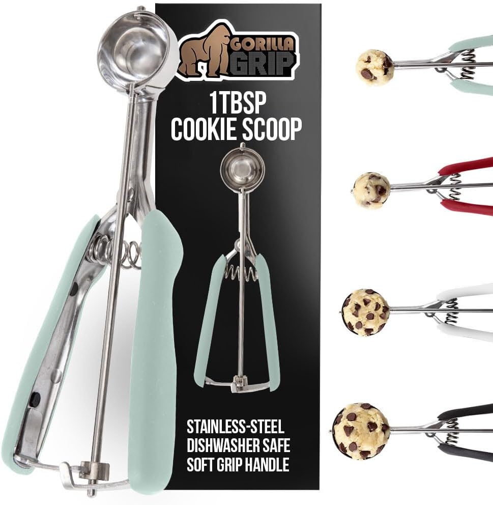 304 Stainless Steel Cookie Scoop, 1 TBSP Scooper, Black