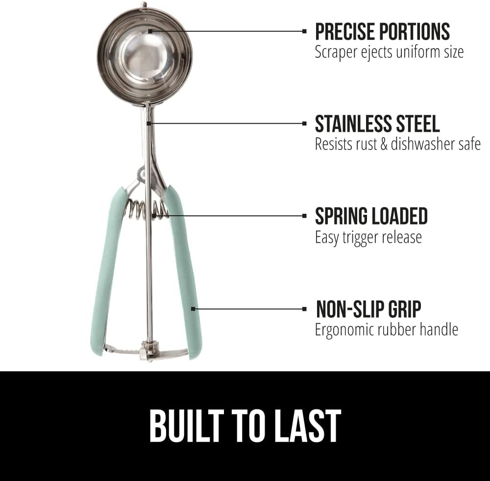 304 Stainless Steel Cookie Scoop, 1 TBSP Scooper, Black
