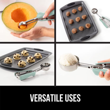 304 Stainless Steel Cookie Scoop, 1 TBSP Scooper, Black