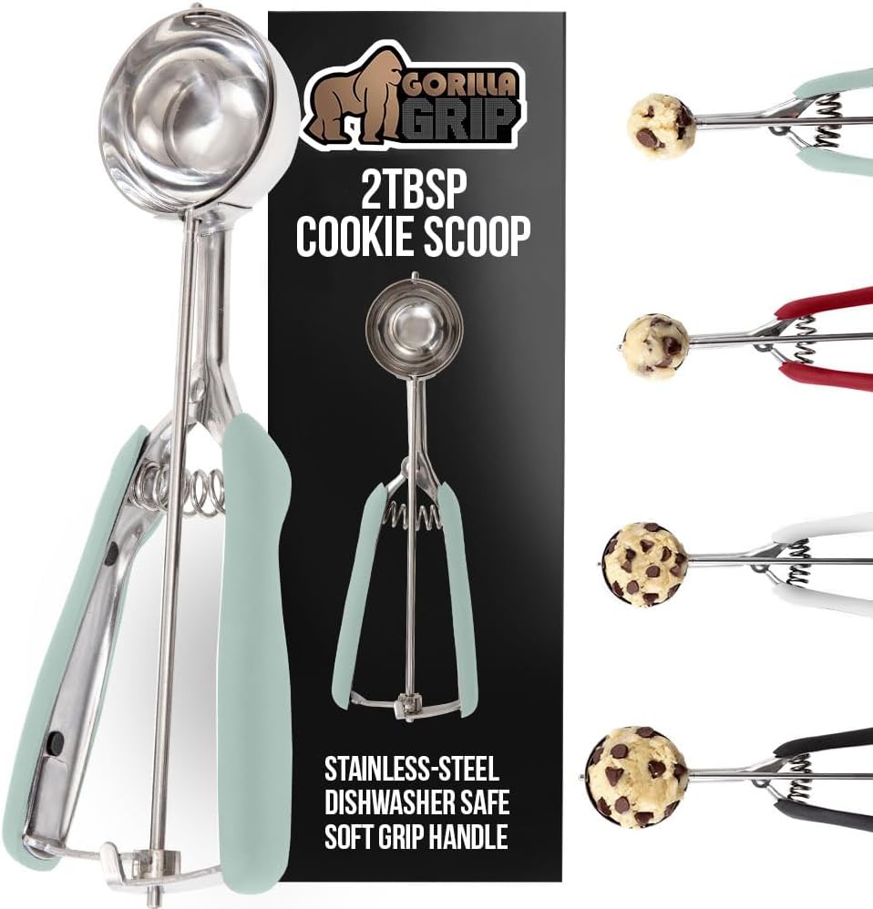 304 Stainless Steel Cookie Scoop, 1 TBSP Scooper, Black