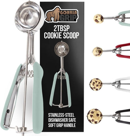 304 Stainless Steel Cookie Scoop, 1 TBSP Scooper, Black