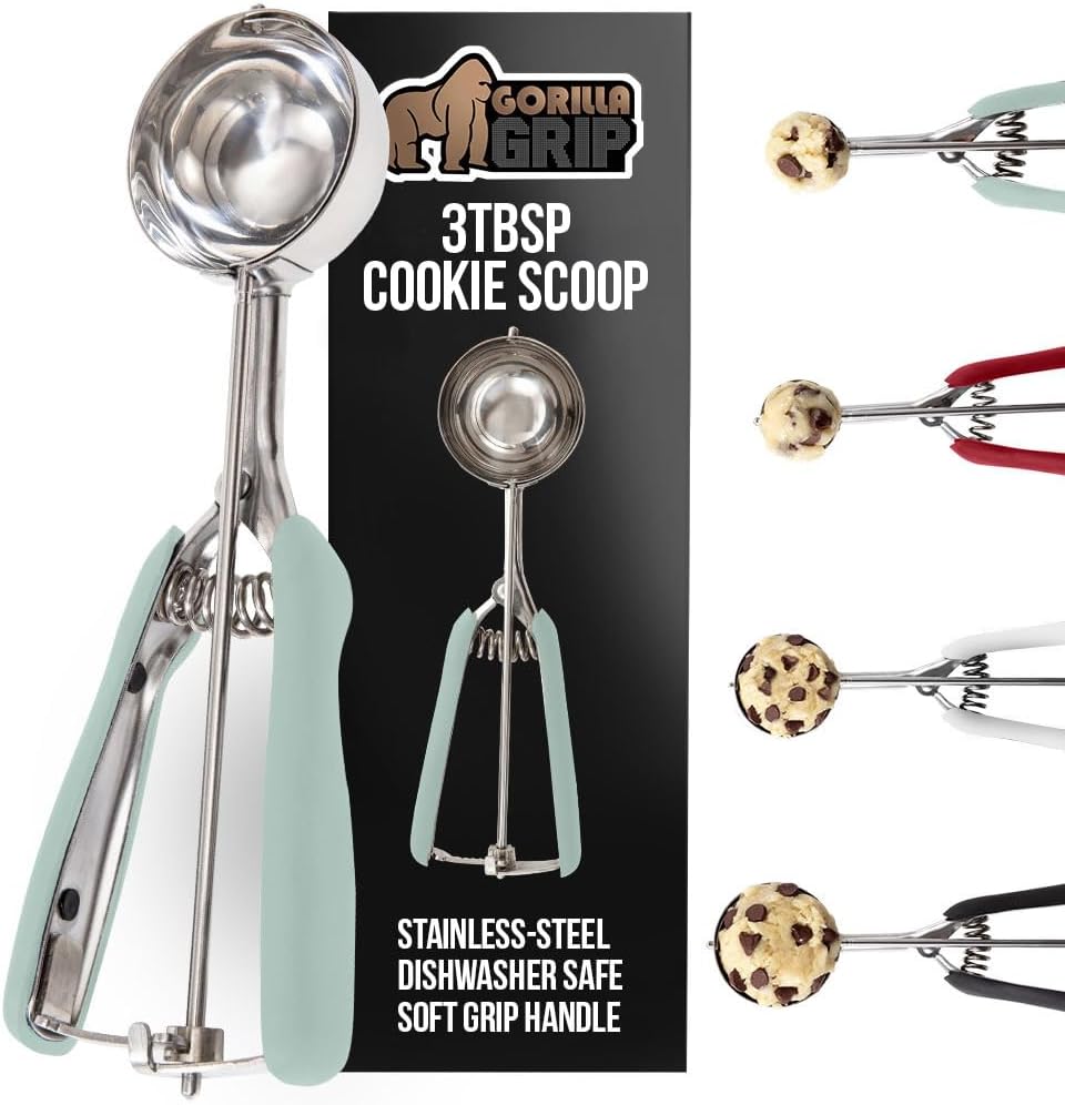 304 Stainless Steel Cookie Scoop, 1 TBSP Scooper, Black