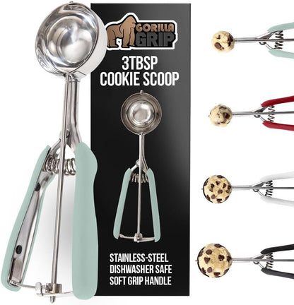 304 Stainless Steel Cookie Scoop, 1 TBSP Scooper, Black