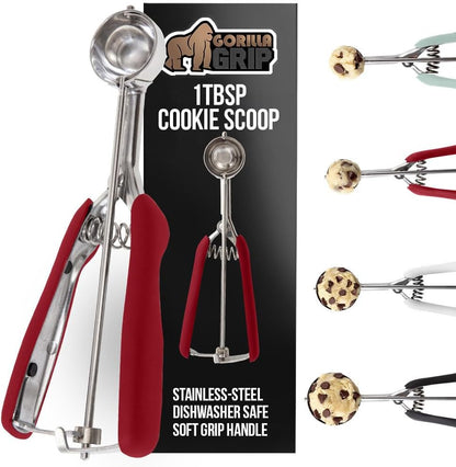 304 Stainless Steel Cookie Scoop, 1 TBSP Scooper, Black