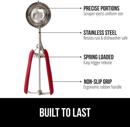 304 Stainless Steel Cookie Scoop, 1 TBSP Scooper, Black