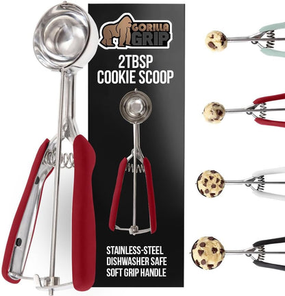 304 Stainless Steel Cookie Scoop, 1 TBSP Scooper, Black