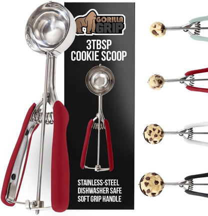 304 Stainless Steel Cookie Scoop, 1 TBSP Scooper, Black
