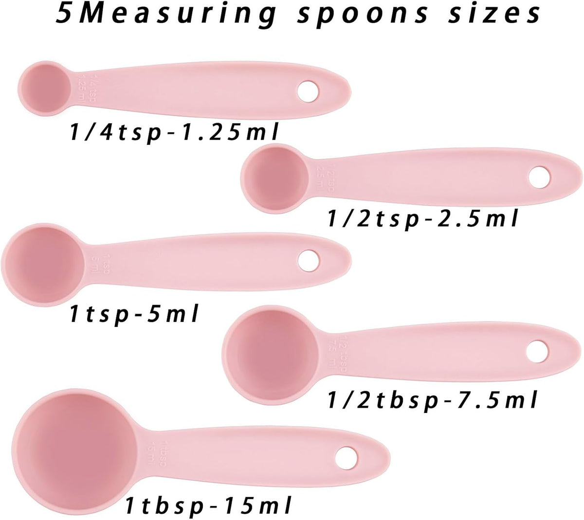 Plastic Measuring Cups and Spoons Set 10, Kids Measuring Cups and Spoons Set for Kitchen & Baking, Engraved US & Metric Plastic Measuring Cup & Spoons for Cooking Measure Use Pink