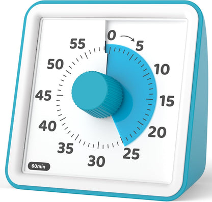LIORQUE Visual Timer for Kids, 60 Minute Countdown Timer, Green