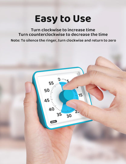 LIORQUE Visual Timer for Kids, 60 Minute Countdown Timer, Green