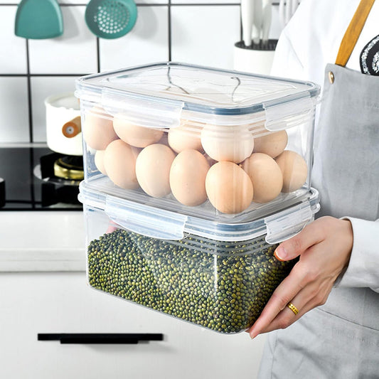 Drain Storage Basket, Fruit Storage Containers for Fridge with Removable Colander and Lid Produce Containers Keep Fruits Vegetables Meat Freshness (1750ML)