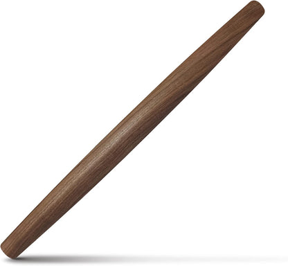French Rolling Pin (17 Inches) –WoodenRoll Pin for Fondant, Pie Crust, Cookie, Pastry, Dough –Tapered Design & Smooth Construction - Essential Kitchen Utensil