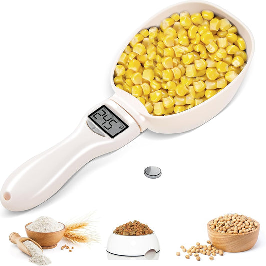 Digital Measuring Spoon, Weighing Food Measuring Scoop Scale, LCD Electronic Food Scale for Kitchen Gadget, Baking Cooking Coffee, Pet Dog Cat Food, High Precision Grams Measuring Cup, Mom Dad Gifts