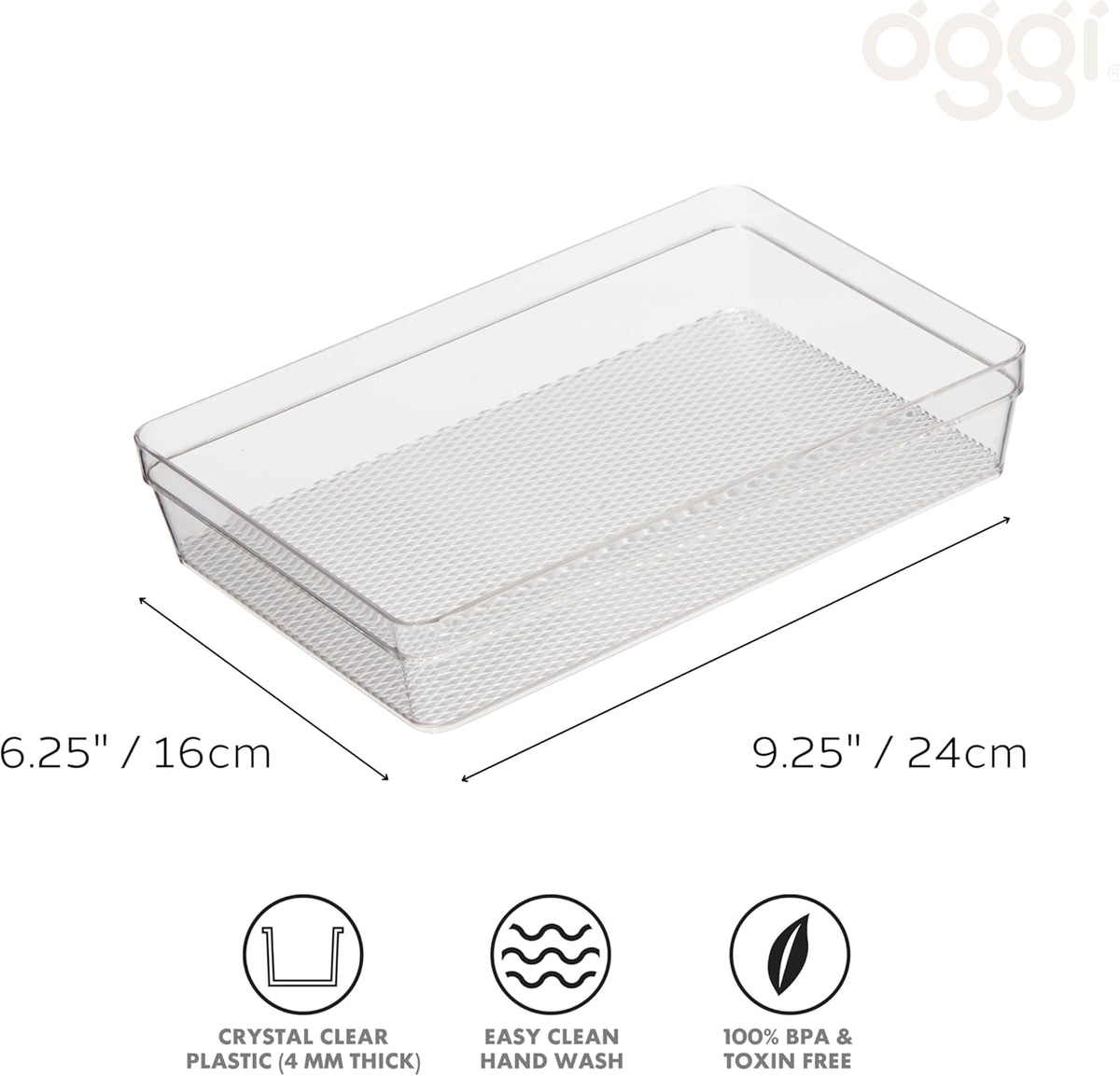 Clear Drawer Organizer - 3" X 12.5" - Ideal for Organizing Kitchen Drawers, Office, Desk, Silverware, Kitchen Utensils, Cosmetics and Bathrooms