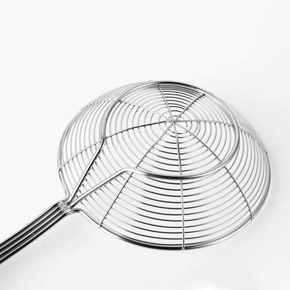 Stainless Steel Spider Strainer, 15.5 Inch Wire Mesh Asian Durable Large Skimmer Spoon with Long Handle,Kitchen Utensils,Spider Strainer for Pasta,Frying Food,Cooking,Skimming Grease and Foam