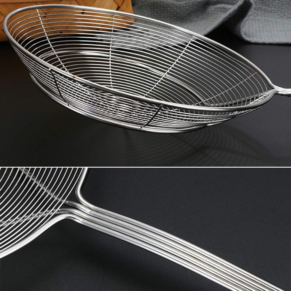 Stainless Steel Spider Strainer, 15.5 Inch Wire Mesh Asian Durable Large Skimmer Spoon with Long Handle,Kitchen Utensils,Spider Strainer for Pasta,Frying Food,Cooking,Skimming Grease and Foam