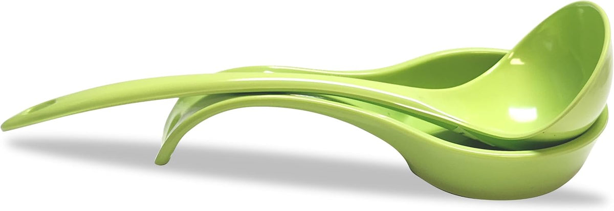 Kitchen Counter Utensil Spoon Rest, Ladles, Spaghetti Forks, & Spatulas, Durable BPA-Free Plastic – Dishwasher Safe, Décor, Space Saving Hanging Hole on Handle, Plum
