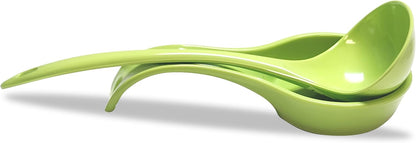 Kitchen Counter Utensil Spoon Rest, Ladles, Spaghetti Forks, & Spatulas, Durable BPA-Free Plastic – Dishwasher Safe, Décor, Space Saving Hanging Hole on Handle, Plum