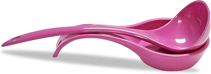 Kitchen Counter Utensil Spoon Rest, Ladles, Spaghetti Forks, & Spatulas, Durable BPA-Free Plastic – Dishwasher Safe, Décor, Space Saving Hanging Hole on Handle, Plum