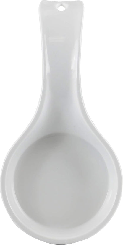 Kitchen Counter Utensil Spoon Rest, Ladles, Spaghetti Forks, & Spatulas, Durable BPA-Free Plastic – Dishwasher Safe, Décor, Space Saving Hanging Hole on Handle, Plum
