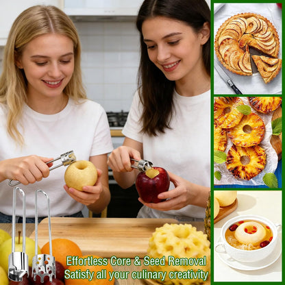 2PCS Apple Corer Tool,Stainless Steel Bell Pepper Corer Seed Remover Tool