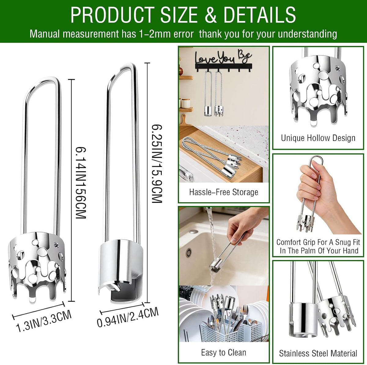 2PCS Apple Corer Tool,Stainless Steel Bell Pepper Corer Seed Remover Tool