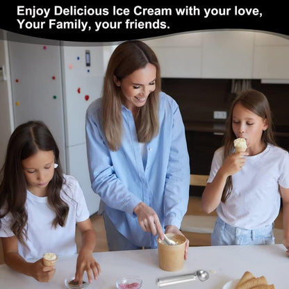 7 inch Metal Ice Cream Scoop with Ergonomic Grip Handle, Silver