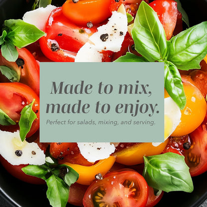 Mixing Bowls with Lids - 12 Piece Plastic Nesting Bowls Set includes 6 Prep Bowls and 6 Lids, Microwave Safe Mixing Bowl Set, Sage Embossed - Colors B