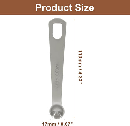2Pcs 2/3 Tablespoon (2/3 Tbsp | 2 Tsp | 10 Ml | 10 Cc) Stainless Steel Measuring Spoons, 2 Teaspoon Metal Single Measuring Spoon for Measuring Coffee Powder, Grains and Loose Tea