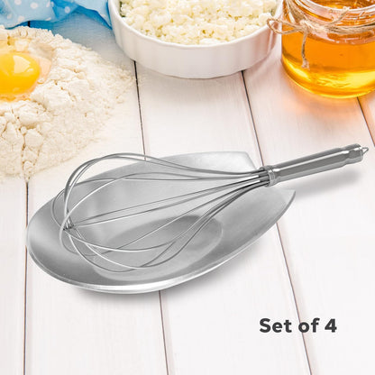 Spooner Stainless Steel Spoon Rest - Set of 4 - Holds Kitchen Utensils for Mess Free Cooking, Great Spoon Rest for Counter, Stove Top, or Coffee Station; Kitchen Accessories, Utensil Rest
