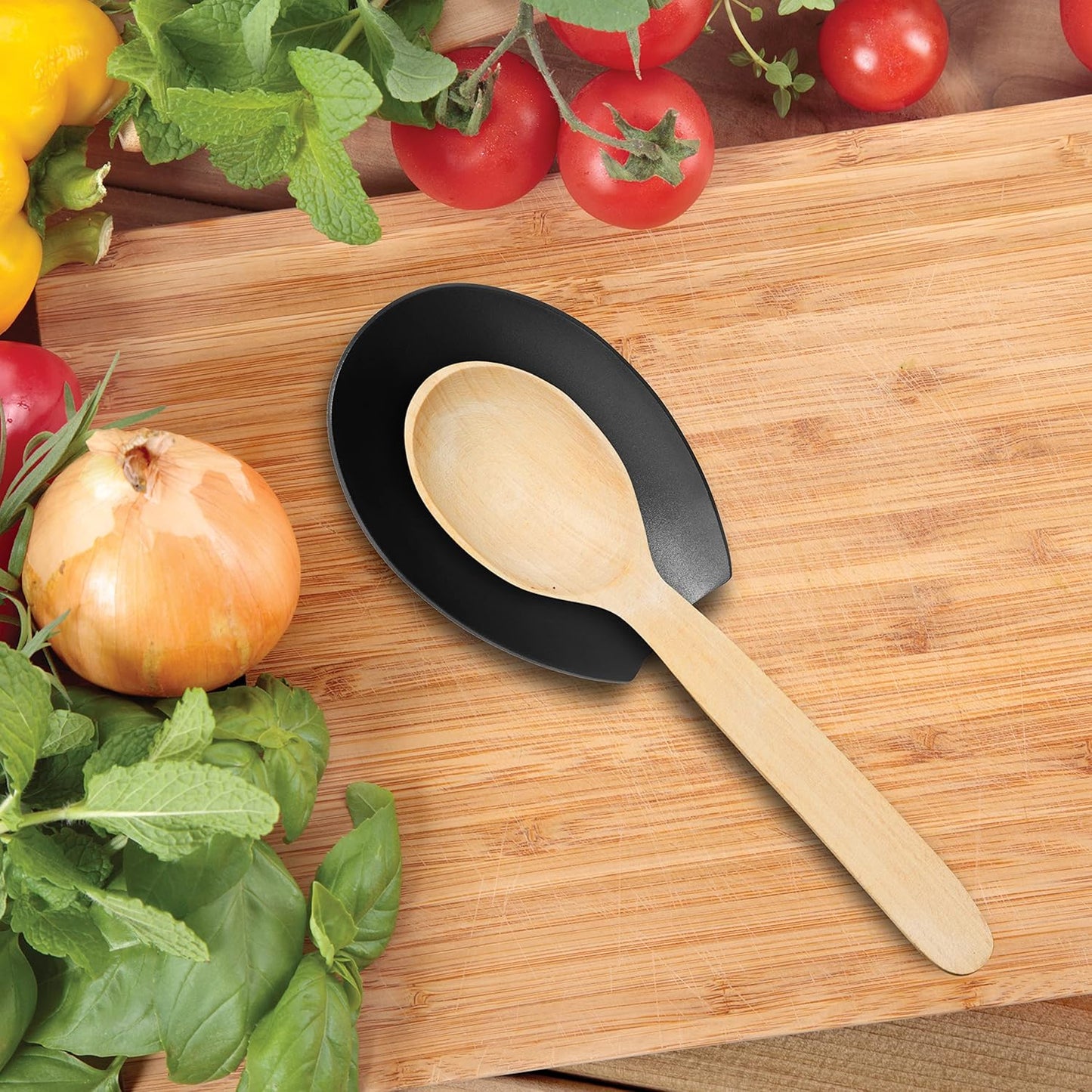 Spooner Stainless Steel Spoon Rest - Set of 4 - Holds Kitchen Utensils for Mess Free Cooking, Great Spoon Rest for Counter, Stove Top, or Coffee Station; Kitchen Accessories, Utensil Rest
