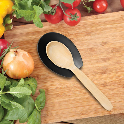 Spooner Stainless Steel Spoon Rest - Set of 4 - Holds Kitchen Utensils for Mess Free Cooking, Great Spoon Rest for Counter, Stove Top, or Coffee Station; Kitchen Accessories, Utensil Rest