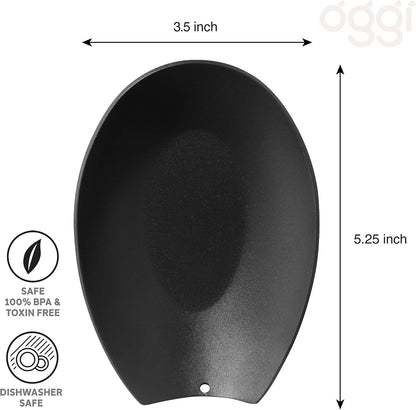 Spooner Stainless Steel Spoon Rest - Set of 4 - Holds Kitchen Utensils for Mess Free Cooking, Great Spoon Rest for Counter, Stove Top, or Coffee Station; Kitchen Accessories, Utensil Rest