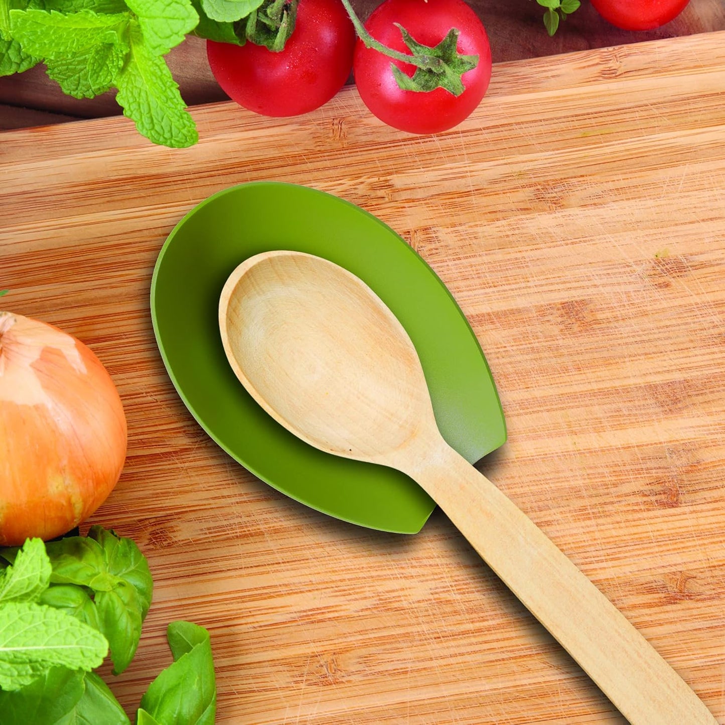 Spooner Stainless Steel Spoon Rest - Set of 4 - Holds Kitchen Utensils for Mess Free Cooking, Great Spoon Rest for Counter, Stove Top, or Coffee Station; Kitchen Accessories, Utensil Rest