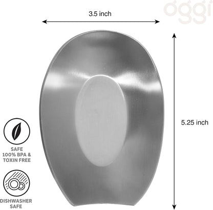 Spooner Stainless Steel Spoon Rest - Set of 4 - Holds Kitchen Utensils for Mess Free Cooking, Great Spoon Rest for Counter, Stove Top, or Coffee Station; Kitchen Accessories, Utensil Rest
