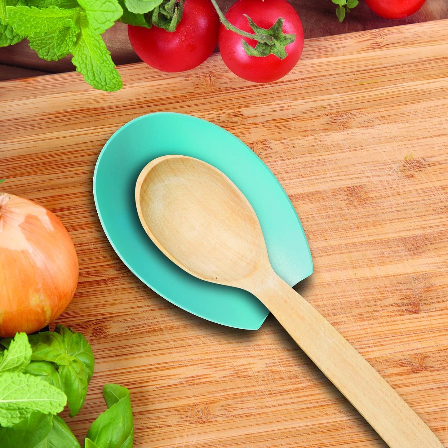 Spooner Stainless Steel Spoon Rest - Set of 4 - Holds Kitchen Utensils for Mess Free Cooking, Great Spoon Rest for Counter, Stove Top, or Coffee Station; Kitchen Accessories, Utensil Rest
