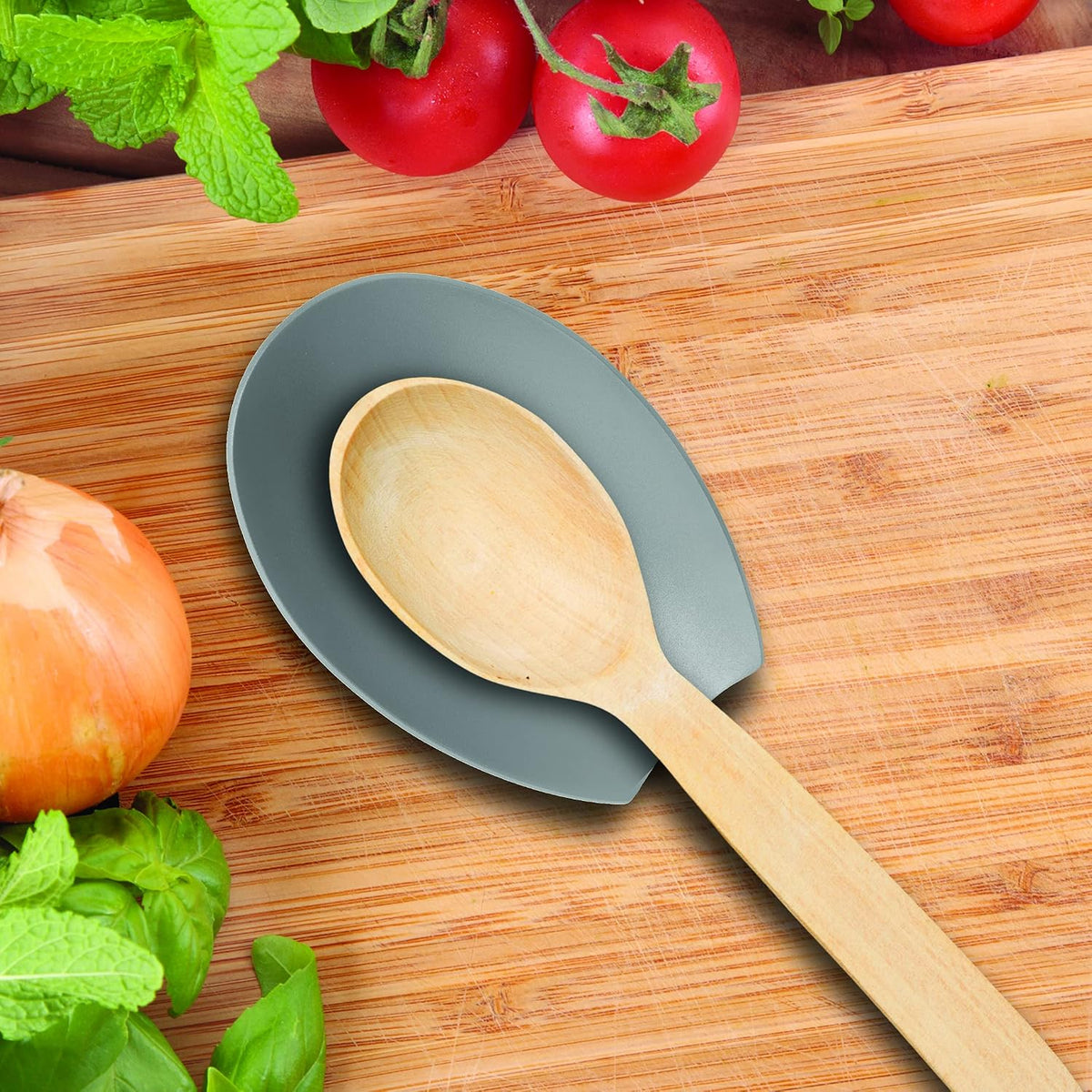 Spooner Stainless Steel Spoon Rest - Set of 4 - Holds Kitchen Utensils for Mess Free Cooking, Great Spoon Rest for Counter, Stove Top, or Coffee Station; Kitchen Accessories, Utensil Rest